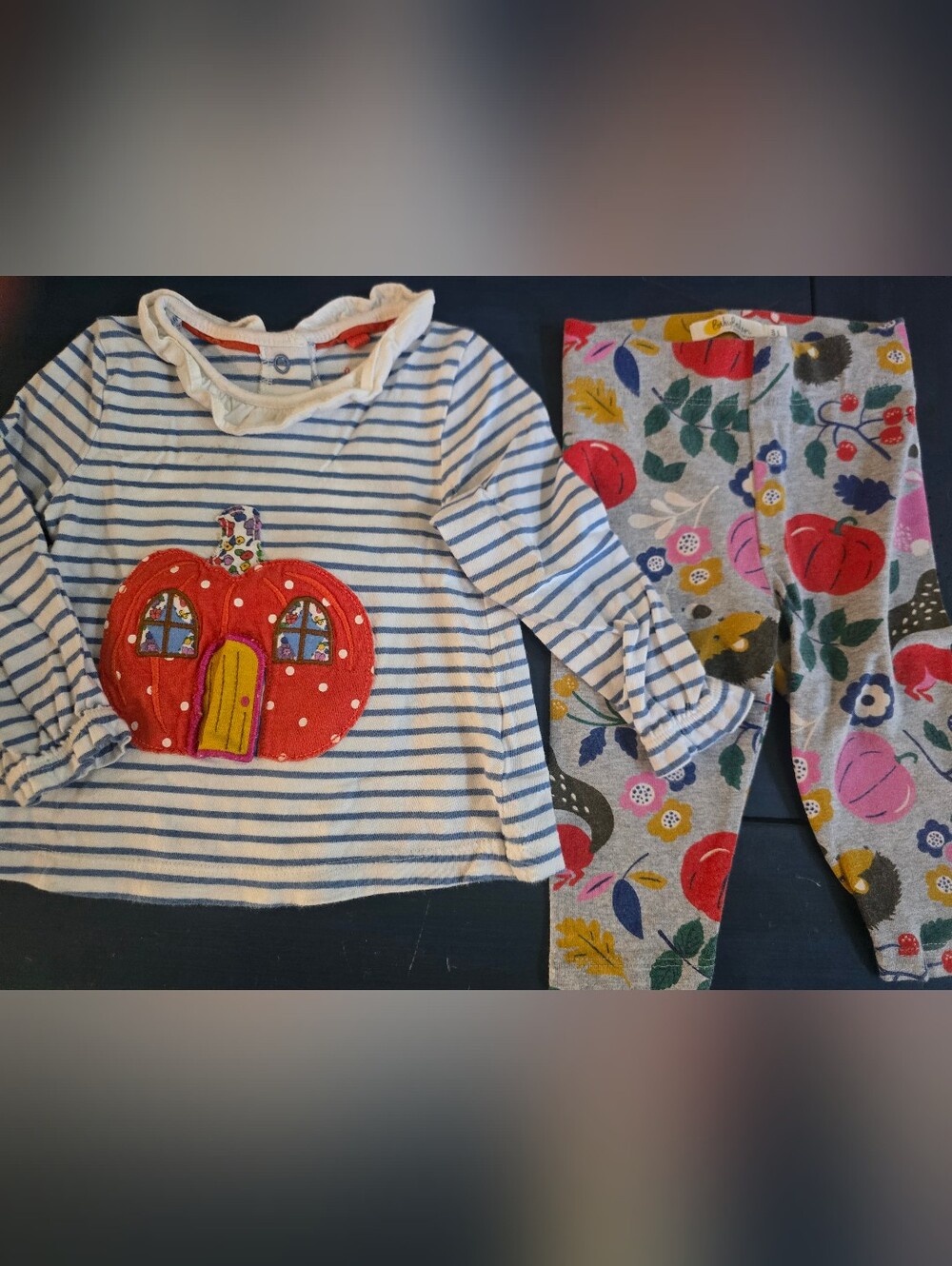 Baby Boden Fall Pumpkin Cottagecore Set